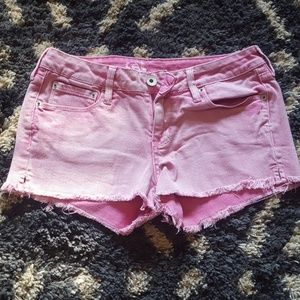 Pink Cutoff Jean Shorts